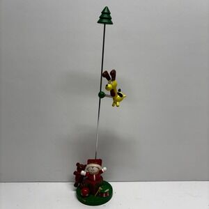 Vintage Garfield Christmas Santa Wood Card Holder Odie Pooky 13.5 Inch A21